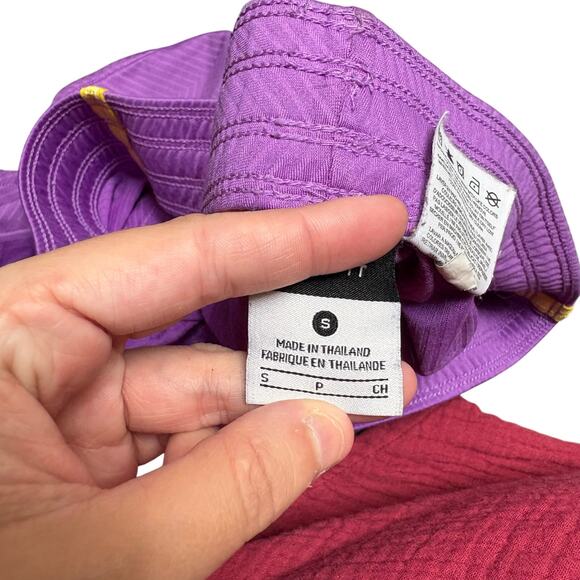 Nike Dri-Fit Purple Yellow Racerstripe Drawstring Athletic Activewear Small - Picture 6 of 10